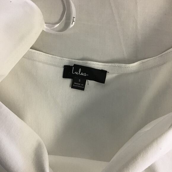 LULU'S S White How Much I Care Ivory Off-the-Shoulder Midi Dress NEW B27 - Picture 8 of 9